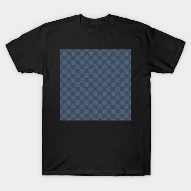 Light Blue Stone Pentagrams T-Shirt by stickypixie